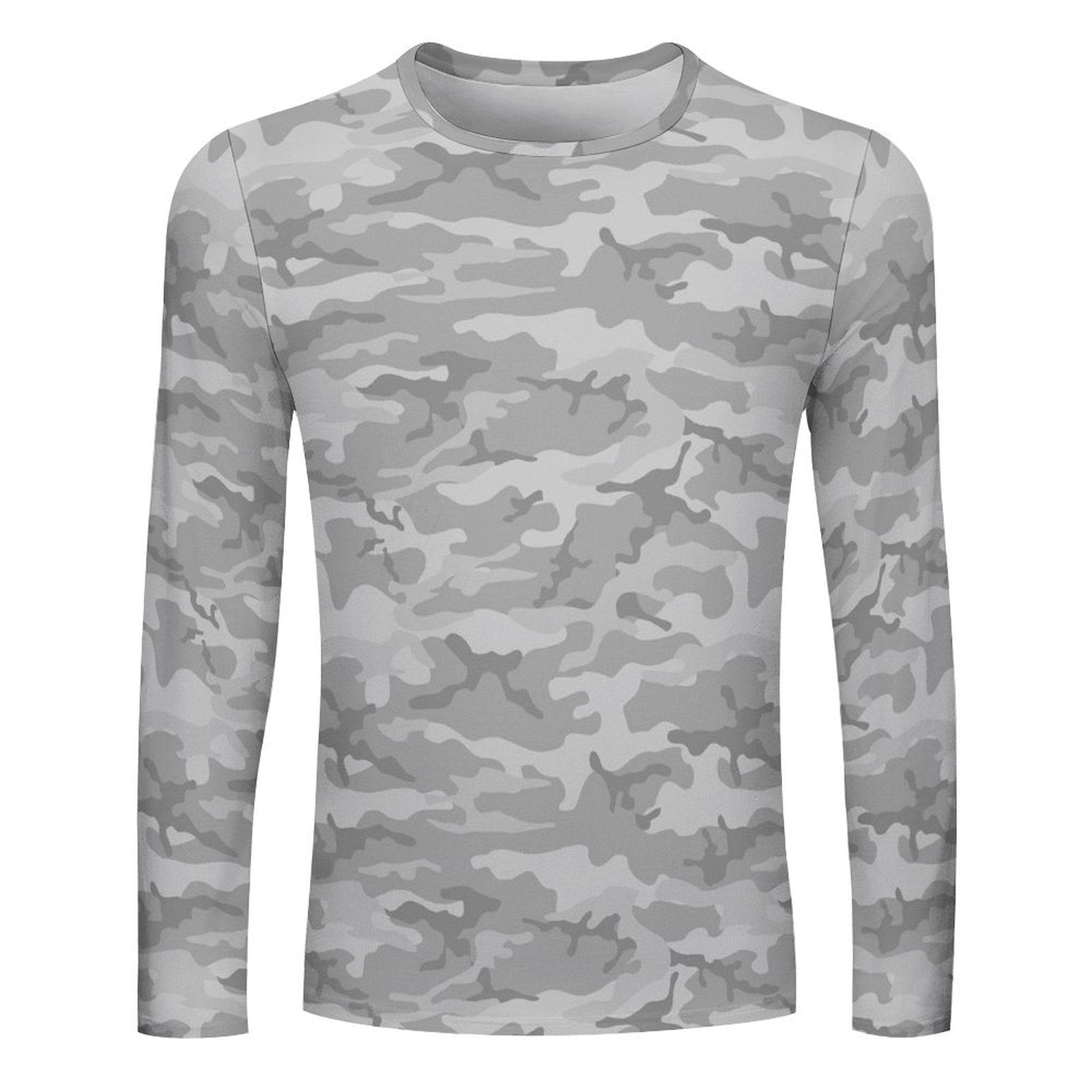 Light Gray Camouflage Long Sleeve Shirt