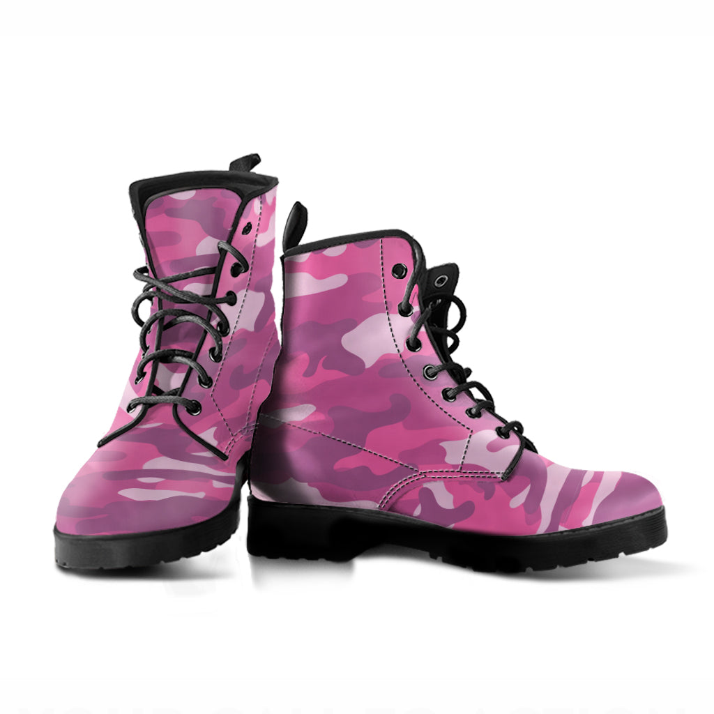 Pink Camouflage Boots