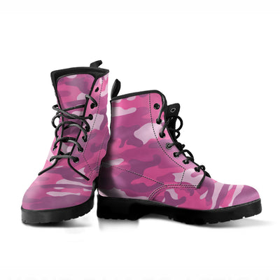 Pink Camouflage Boots
