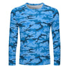 Blue Camouflage Long Sleeve Shirt