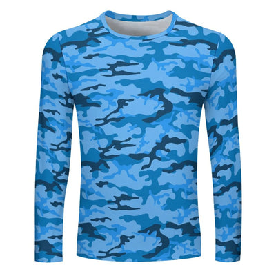 Blue Camouflage Long Sleeve Shirt