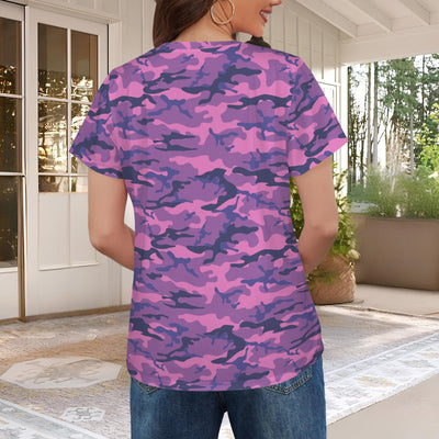 Purple Camouflage Women's T-Shirt