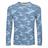 Light Blue Camouflage Long Sleeve Shirt