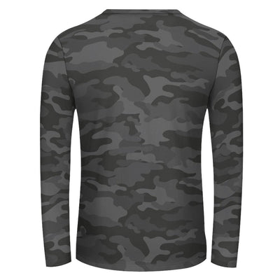 Dark Gray Camouflage Long Sleeve Shirt
