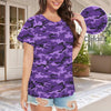 fluorescent Purple Camouflage Women's T-Shirt