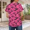 fluorescent Pink Camouflage Women's T-Shirt