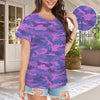 fluorescent Purple Camouflage Women's T-Shirt