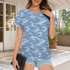 Light Blue Camouflage Women's T-Shirt