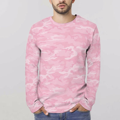 Light Pink Camouflage Long Sleeve Shirt