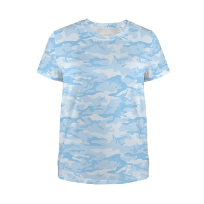 Light Blue Camouflage Women's T-Shirt