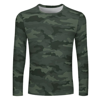 Dark Woodland Camouflage Long Sleeve Shirt