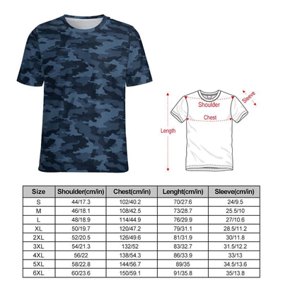 Dark Blue Navy Camouflage T-Shirt