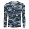 Blue Navy Camouflage Long Sleeve Shirt