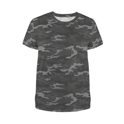 Dark Gray Camouflage Women's T-Shirt
