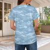 Light Blue Camouflage Women's T-Shirt