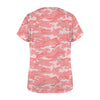 Light Red Pink Camouflage Women's T-Shirt
