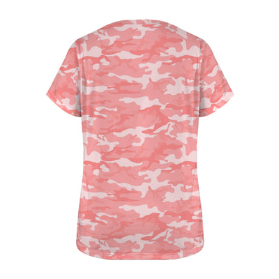 Light Red Pink Camouflage Women's T-Shirt