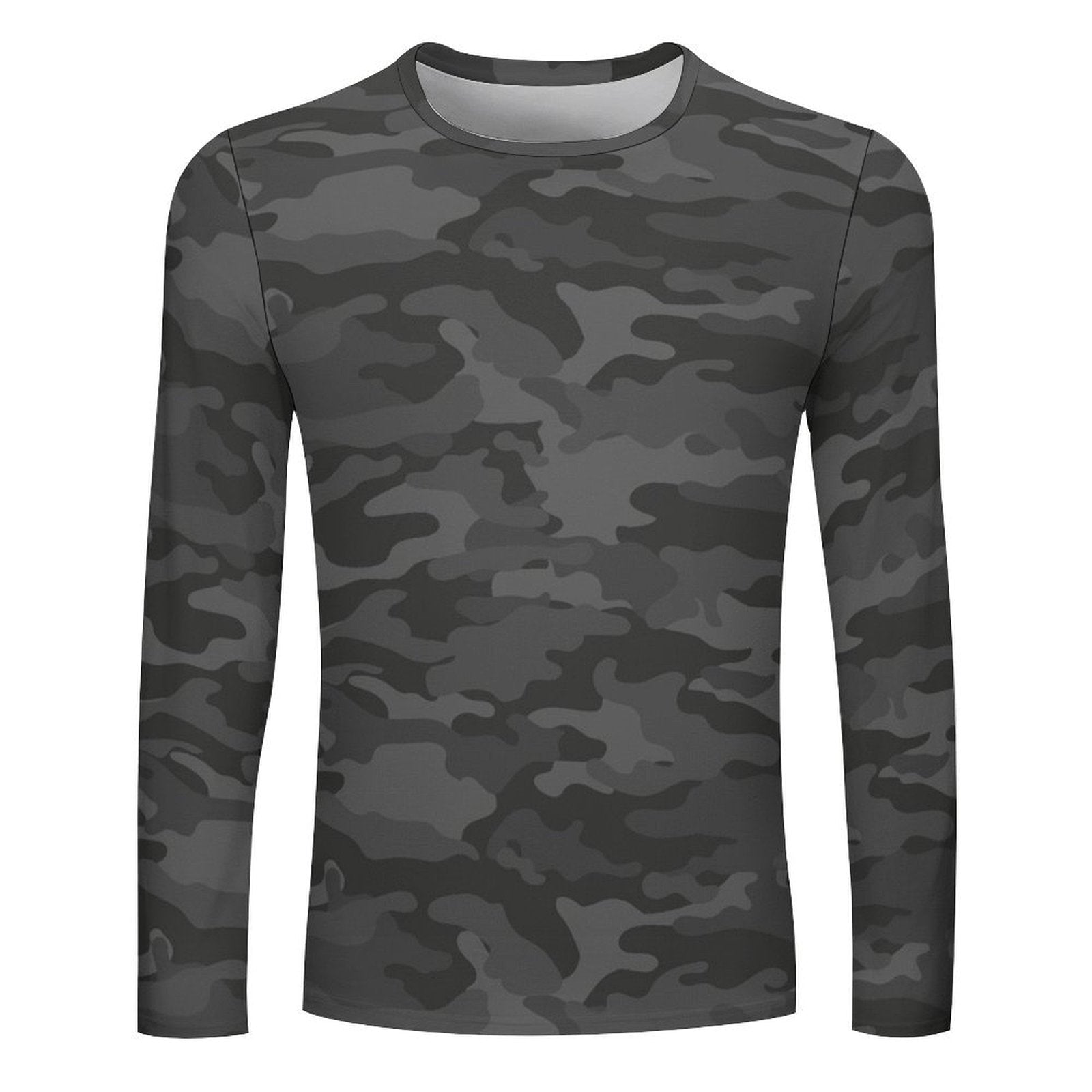 Dark Gray Camouflage Long Sleeve Shirt