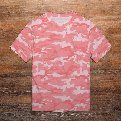 Light Red Pink Camouflage T-Shirt