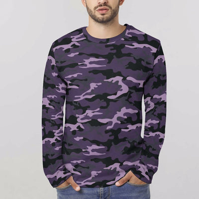 Dark Purple Camouflage Long Sleeve Shirt