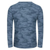Steel Blue Navy Camouflage Long Sleeve Shirt