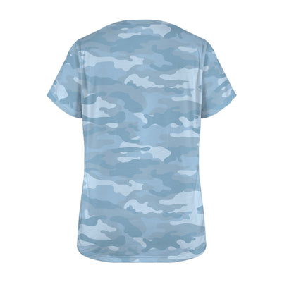 Light Blue Camouflage Women's T-Shirt
