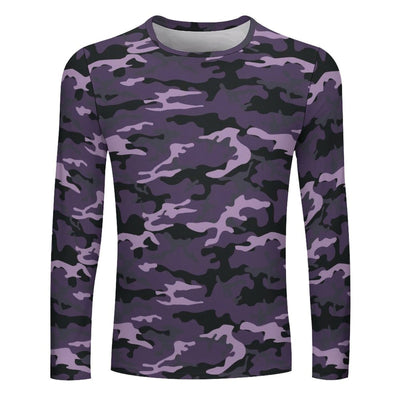 Dark Purple Camouflage Long Sleeve Shirt