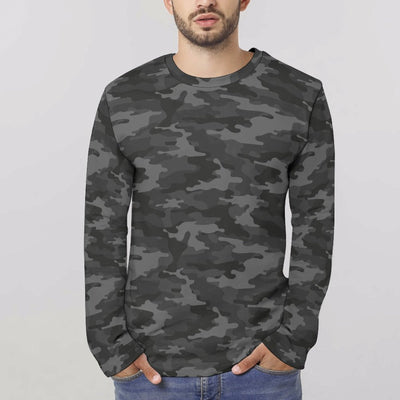 Dark Gray Camouflage Long Sleeve Shirt