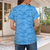 Light Blue Camouflage Women's T-Shirt