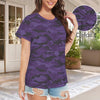 Dark Purple Camouflage Women's T-Shirt
