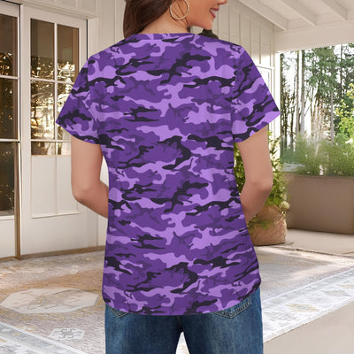 fluorescent Purple Camouflage Women's T-Shirt