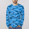 Blue Camouflage Long Sleeve Shirt