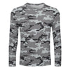 Gray Camouflage Long Sleeve Shirt