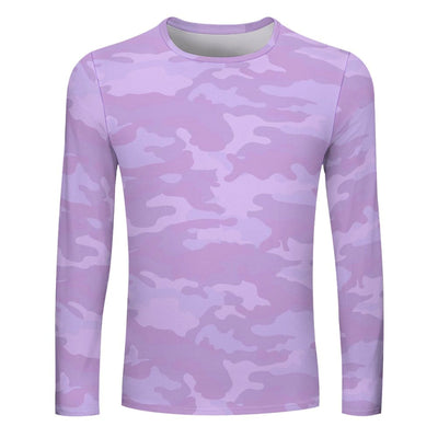 Light Purple Camouflage Long Sleeve Shirt