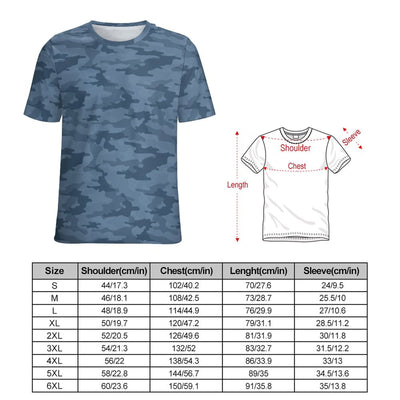 Steel Blue Navy Camouflage T-Shirt