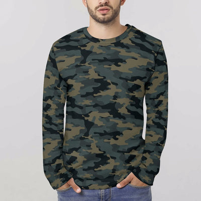 Dark Woodland Camouflage Long Sleeve Shirt