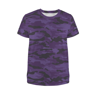 Dark Purple Camouflage Women's T-Shirt