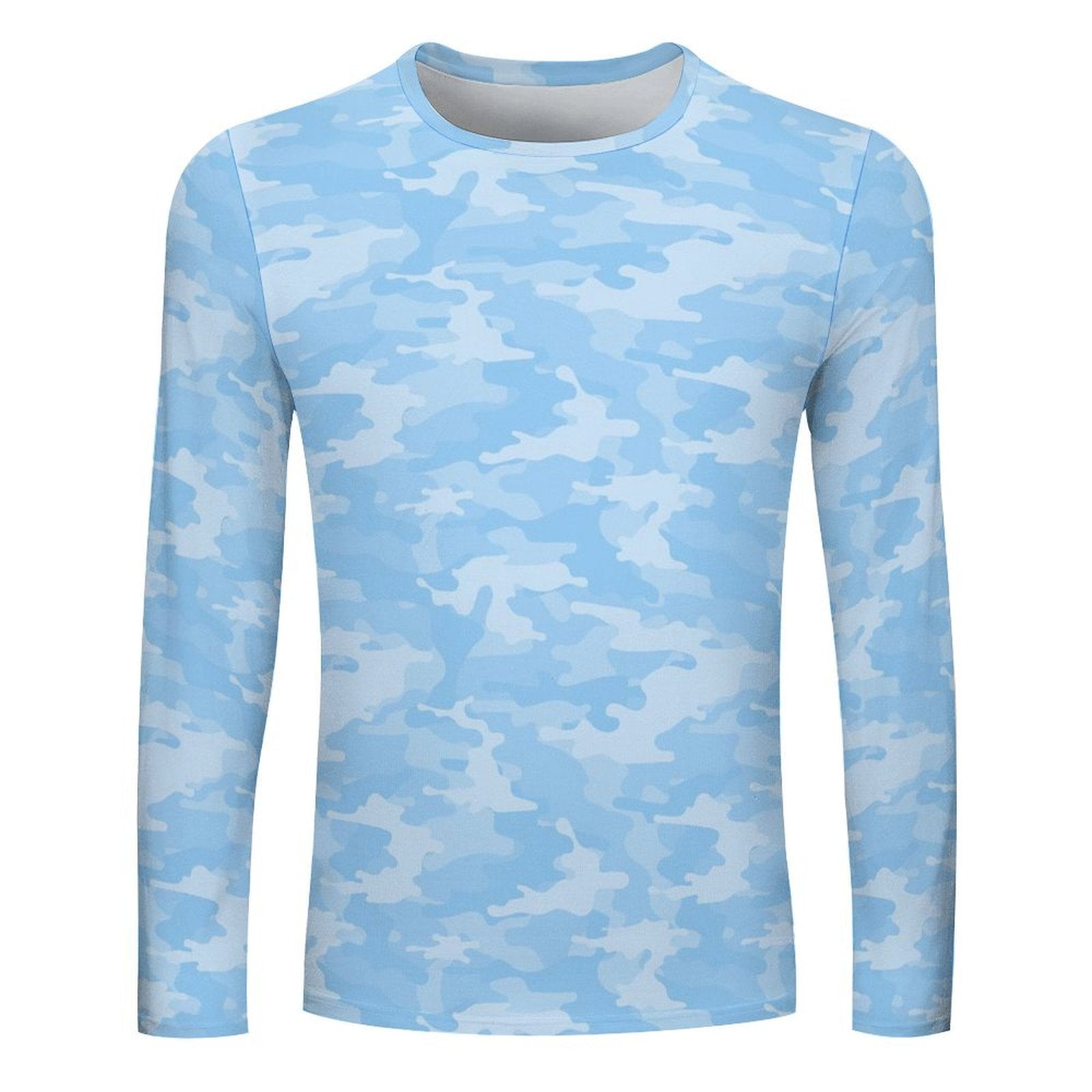 Light Blue Camouflage Unisex Long Sleeve Shirt