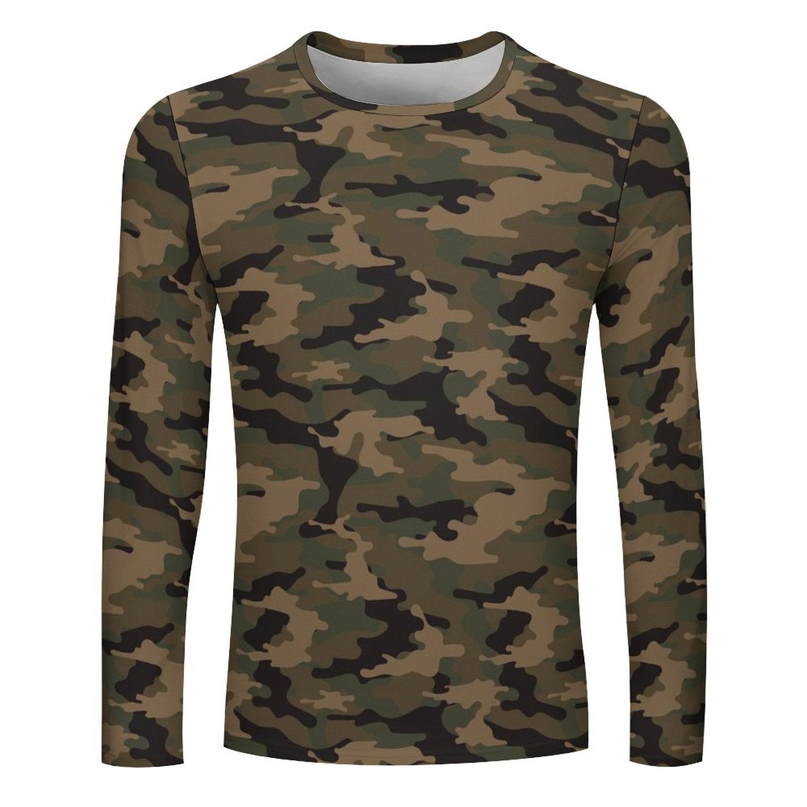 Dark Woodland Camouflage Long Sleeve Shirt