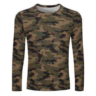 Dark Woodland Camouflage Long Sleeve Shirt