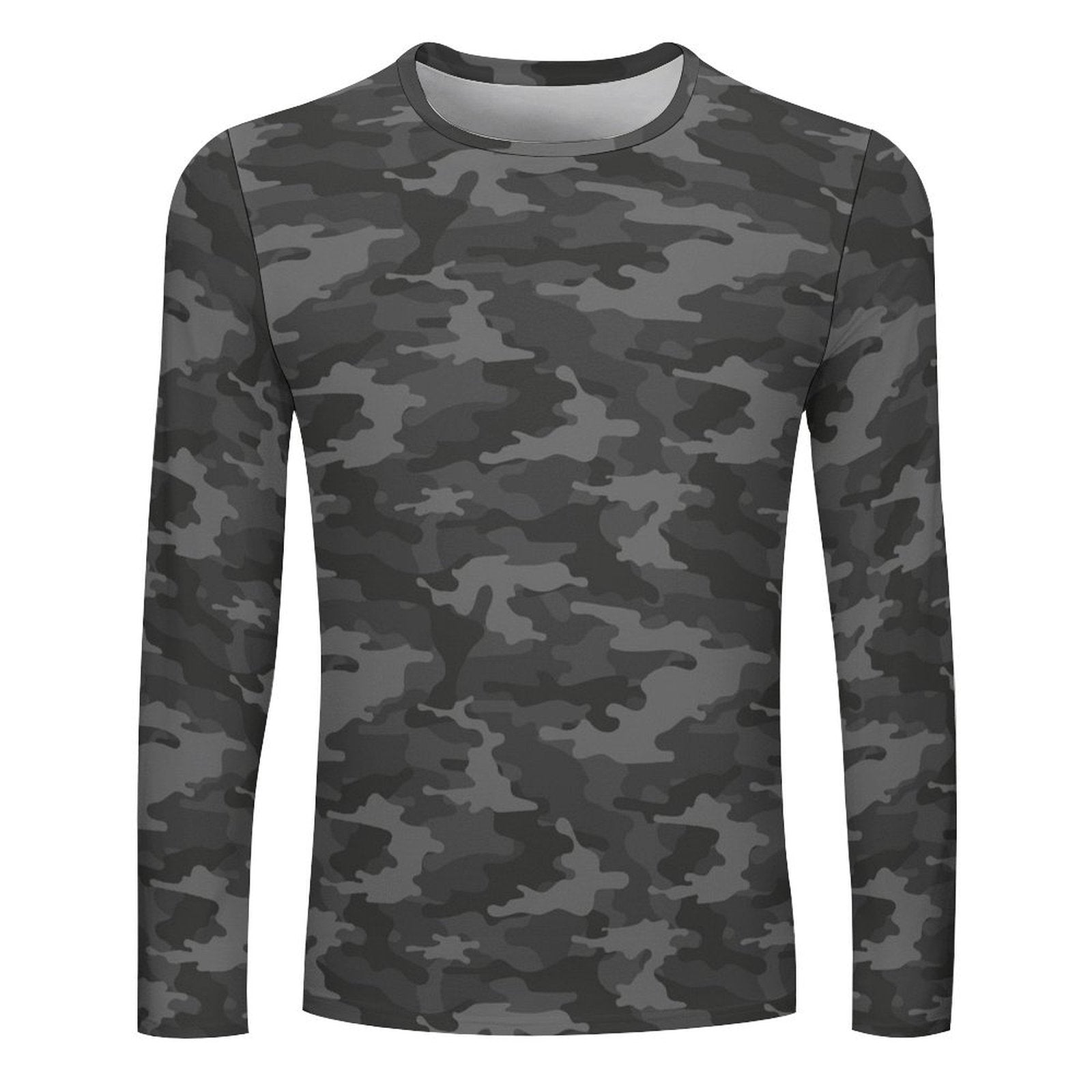 Dark Gray Camouflage Long Sleeve Shirt