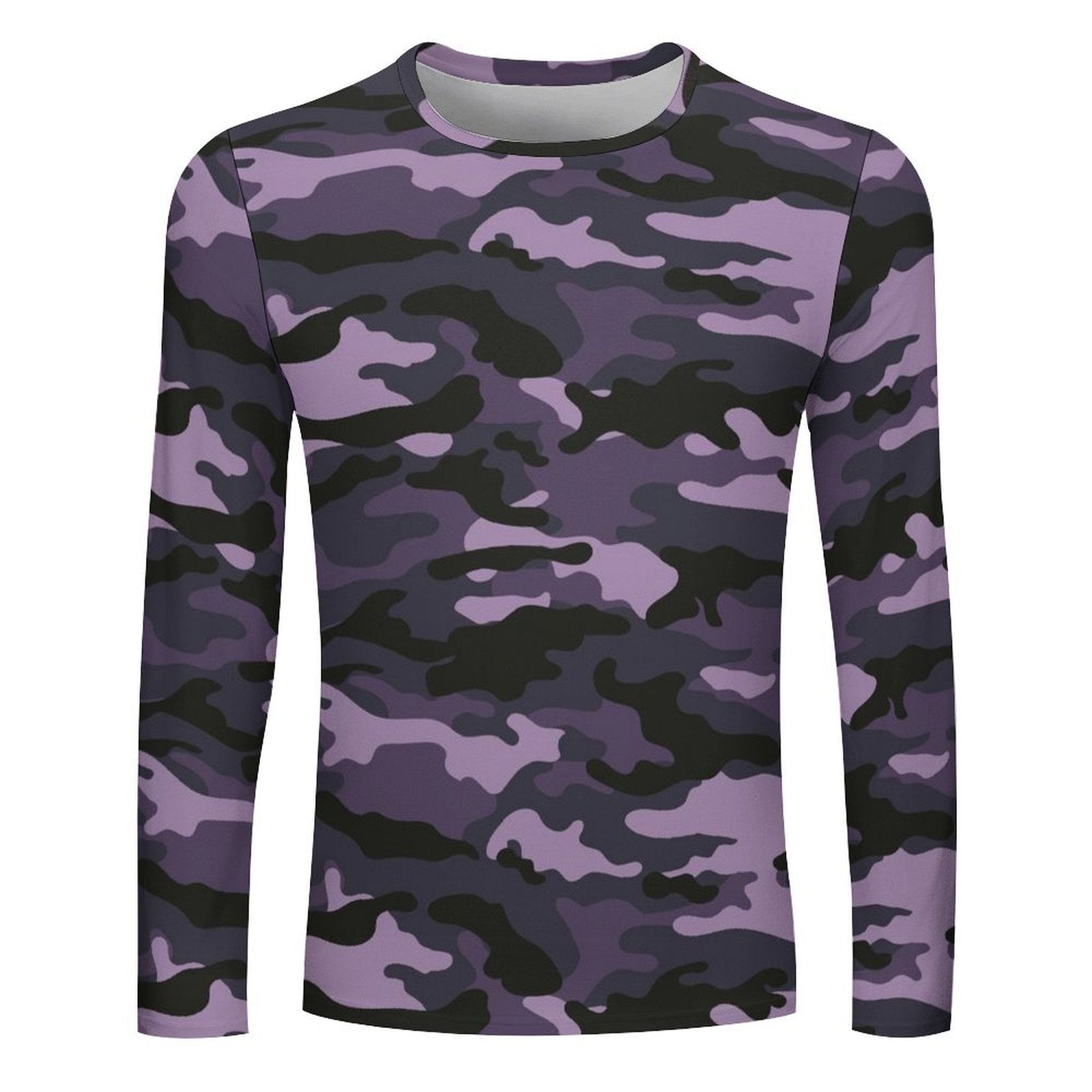 Dark Purple Camouflage Long Sleeve Shirt