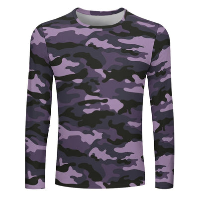 Dark Purple Camouflage Long Sleeve Shirt