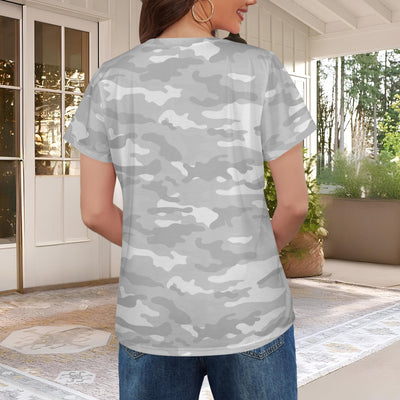 Light Gray Camouflage Women's T-Shirt