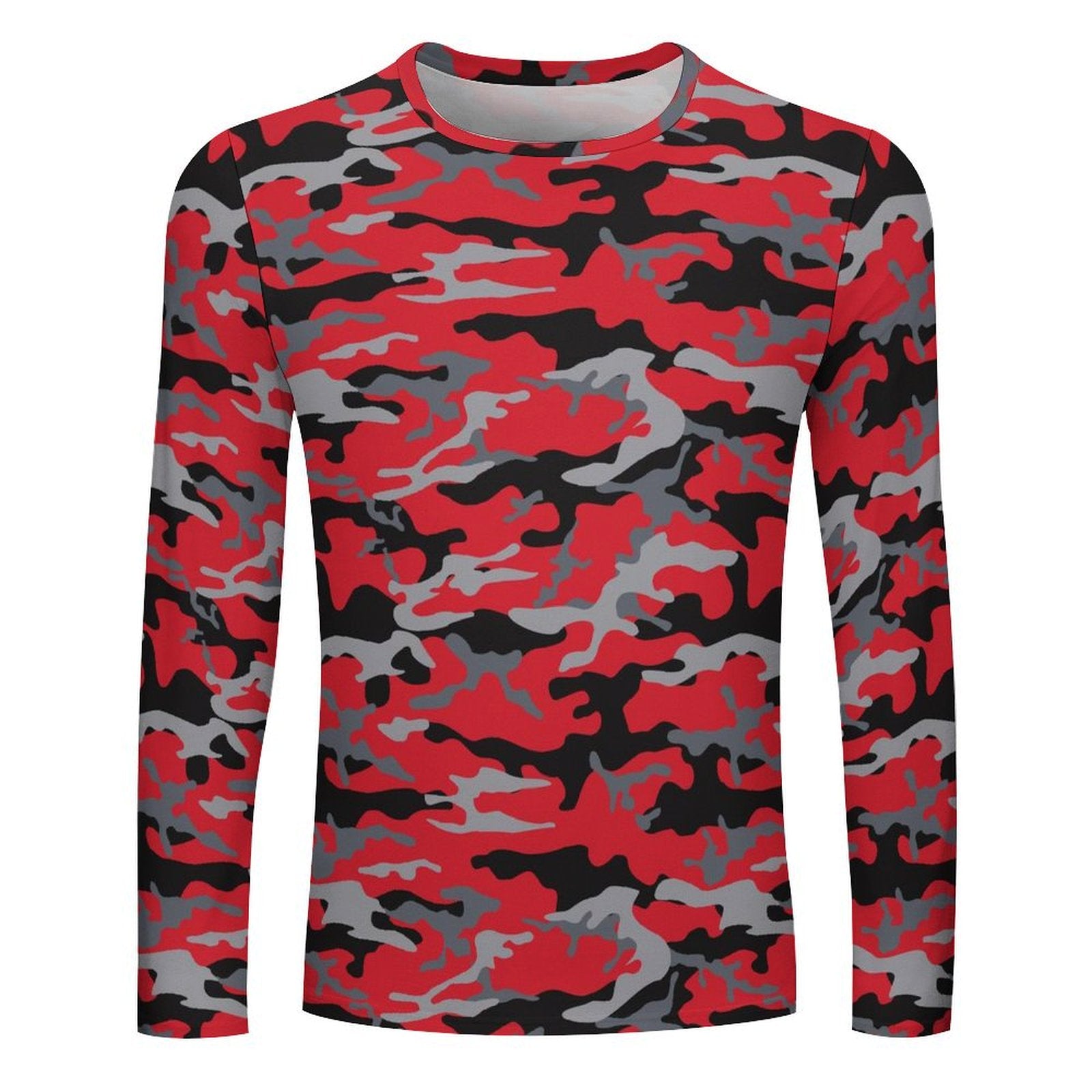 Red Camouflage Long Sleeve Shirt