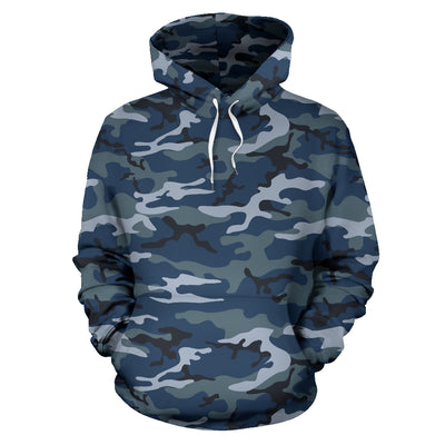 Blue Navy Camouflage Hoodie