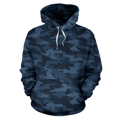 Dark Blue Navy Camouflage Hoodie