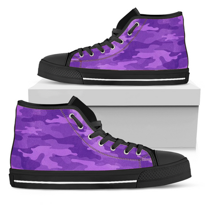 fluorescent Purple Camouflage High Top Shoes