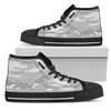 Light Gray Camouflage High Top Shoes