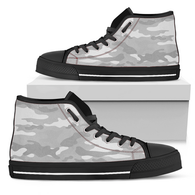 Light Gray Camouflage High Top Shoes